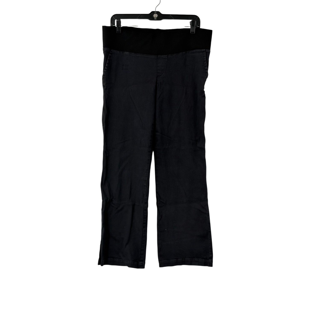 Blooming Rose Maternity Pants Womens Black Elastic Waist Straight Leg Size XL